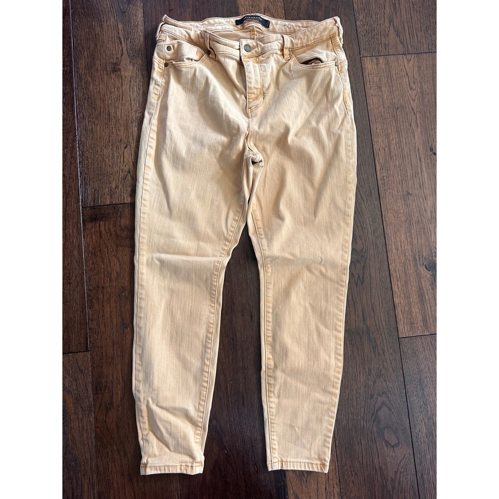 Liverpool Los Angeles The Hugger Ankle Jeans Peach Orange Skinny Size 32 14